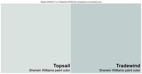 Sherwin Williams Topsail Vs Tradewind Color Side By Side
