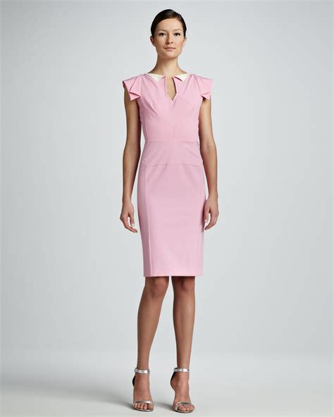 Lyst Roland Mouret Cap Sleeve Sheath Dress Light Pink In Pink