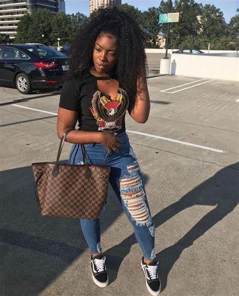 College Outfit For Black Girls Baddie Outfits With Vans Baddie Outfits Casual Wear