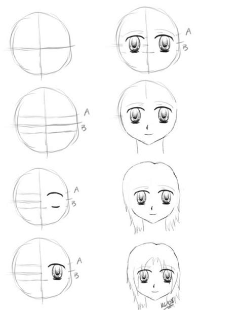 Anime Face Outline All Thecartoons Drawingmaple Story