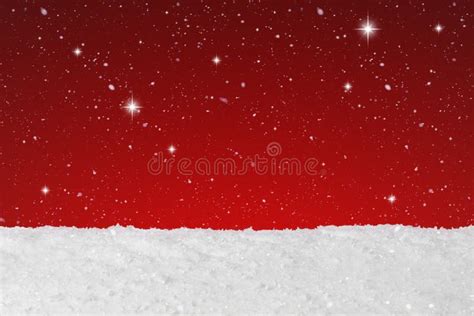 Christmas Concept Snow Falling And Stars On A Background Stock Image