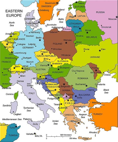 Map Of Europe Eastern Countries 88 World Maps