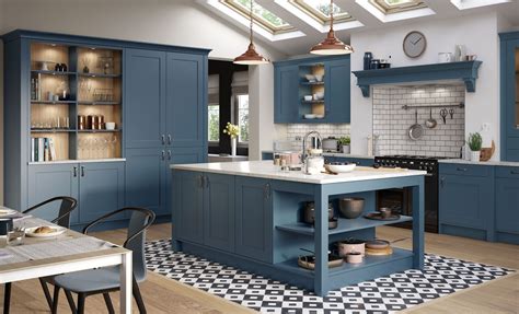 In this post, i am sharing how to paint laminate/mdf kitchen cabinets. Modern Design Navy Blue Mdf Shaker Kitchen Cabinets Used ...