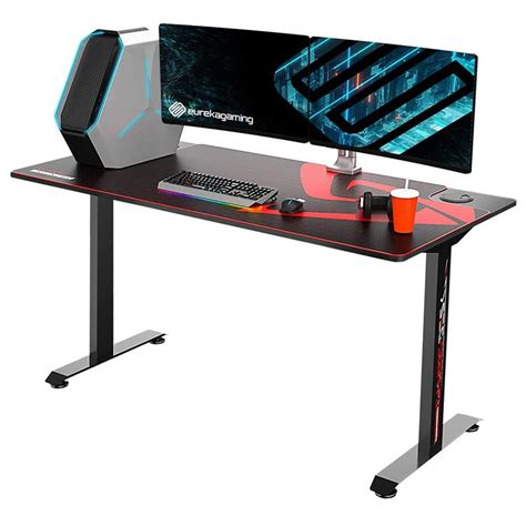 Eureka Ergonomic I60 60 Large Gaming Desk Black Erk