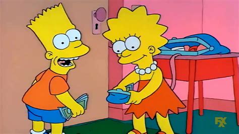 the simpsons bart and lisa have money youtube