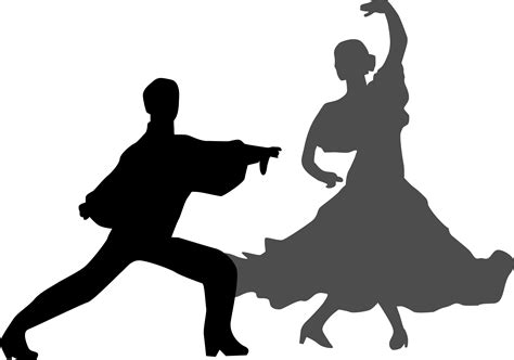 Silhouette Dancesport Dancing Pictures Of Men And Women Png Download
