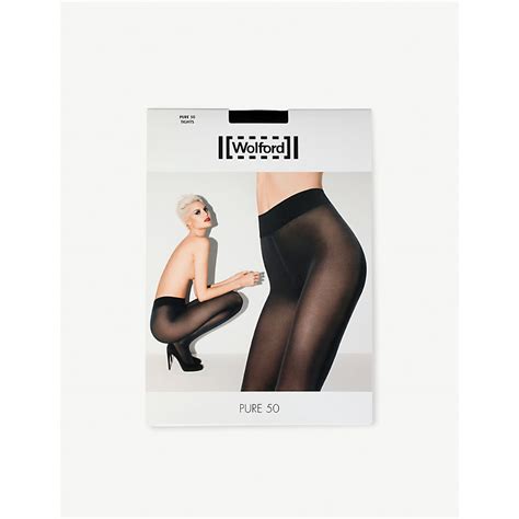 Wolford Womens Black Pure 50 Black Tights Modesens