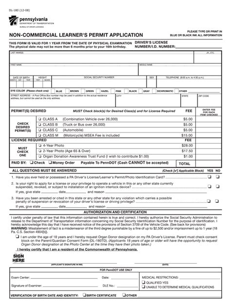 2008 Form Pa Dl 180 Fill Online Printable Fillable Blank Pdffiller