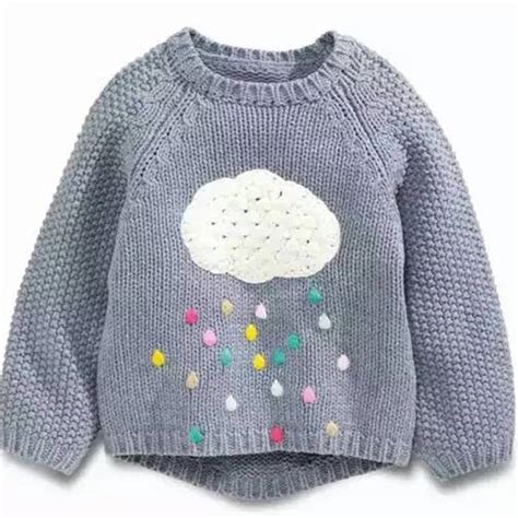 Dziecko Children Sweater Baby Boys Girls Knitted Sweaters 2017 Cloud