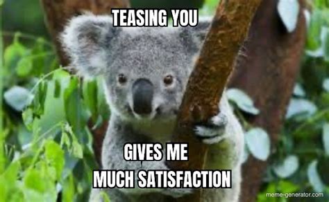 Teasing You Gives Me Much Satisfaction Meme Generator