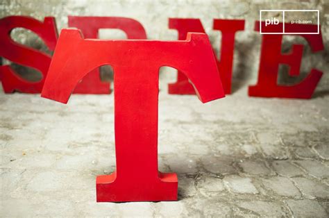 Decorative Letter T Entirely Made Of Metal Pib