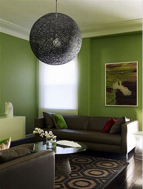 Olive Green And Brown Living Room