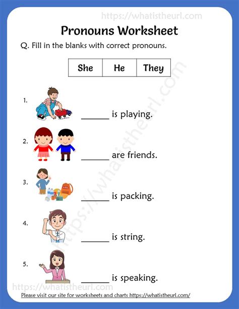 Pronouns For Second Grade