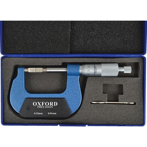 Oxford 0 25mm Blade Micrometer 3355310k Cromwell Tools