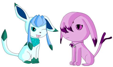 Glaceon And Espeon By Flowertigers On Deviantart