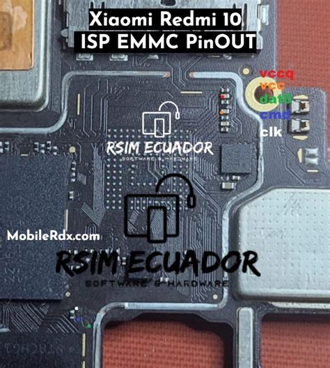 Xiaomi Redmi 10 ISP EMMC PinOUT Test Point EDL Mode