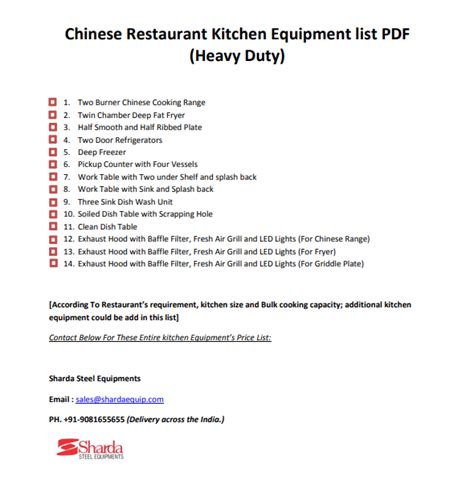 Commercial restaurant ranges commercial deep fryers commercial grills / griddles specialty cooking equipment steamers, combi ovens, and steam kettles toasters and breakfast equipment commercial broilers cooking equipment accessories and gas connectors. Chinese Restaurant Kitchen Equipment List PDF (Heavy Duty ...