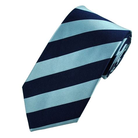 Navy Blue And Light Blue Striped Silk Tie From Ties Planet Uk