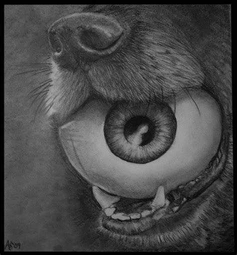 Dog And Eye Ball Drawing By Alycia Ryan