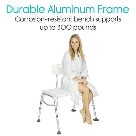 The reversible backrest accommodates any. Tub Transfer Bench by Vive - Bath & Shower Transfer Bench ...