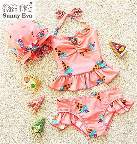 Sunny Eva Bikini Girls Children Pink Swimwear 2017 Swimsuit Children