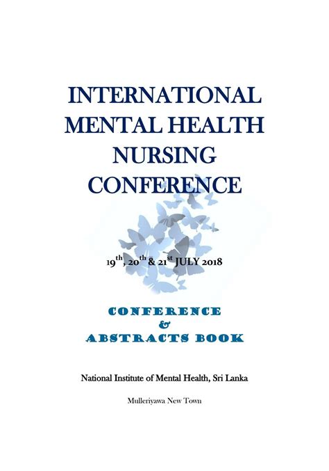 International Mental Health Nursing Conference 2018 Abstract Book By