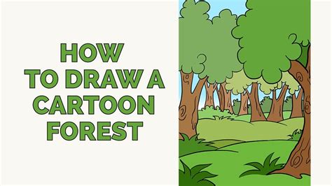 How To Draw A Cartoon Forest In A Few Easy Steps Drawing Tutorial For