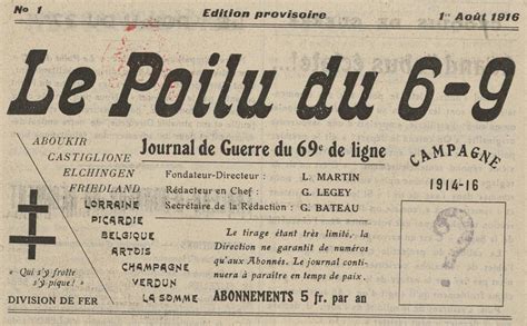 Le Poilu Du 6 9 Sl 1916 1940 Issn 2107 7797