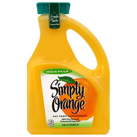 Simply Orange High Pulp 100% Orange Juice - Shop Juice at H-E-B
