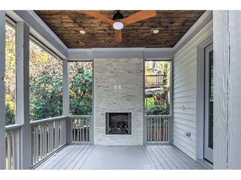 Covered Porch With Fireplace And Wood Ceiling Outdoor Fireplace Patio