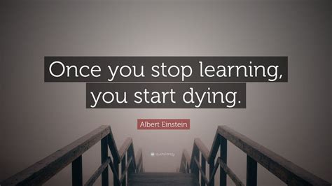 Albert Einstein Quote Once You Stop Learning You Start Dying