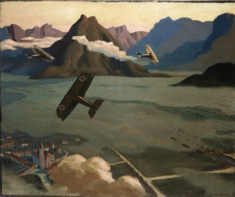 sydney carline british scouts leaving their aerodrome on patrol over the asiago plateau