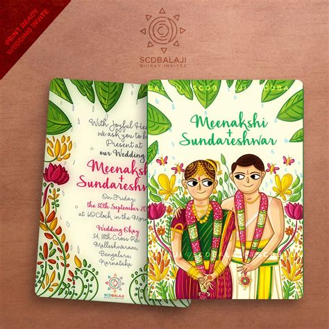 While print is the more traditional route to take, digital indian wedding cards offer many more perks to make your wedding planning process as smooth as possible. Quirky Indian Wedding Invitations - Tamil Brahmin Wedding ...