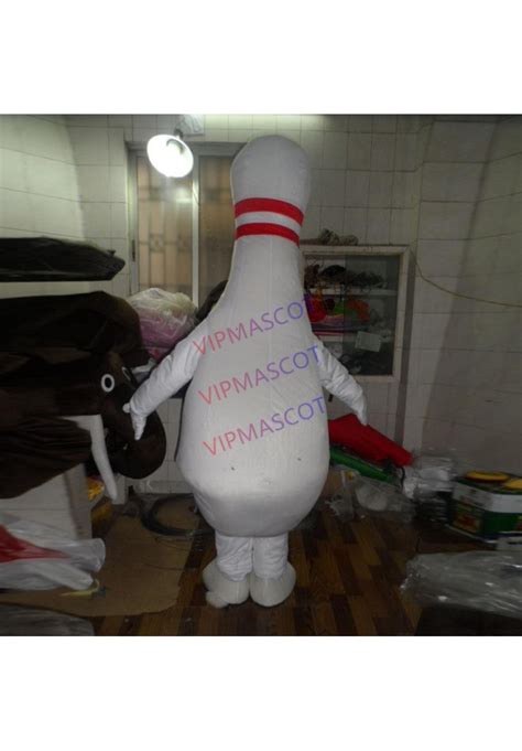 Hot Selling White Bowling Pin Mascot Costume Live Adult Christmas