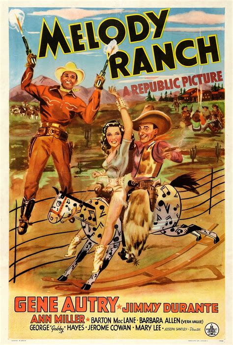 Melody Ranch 1940 Gene Autry Jimmy Durante Ann Miller Classic