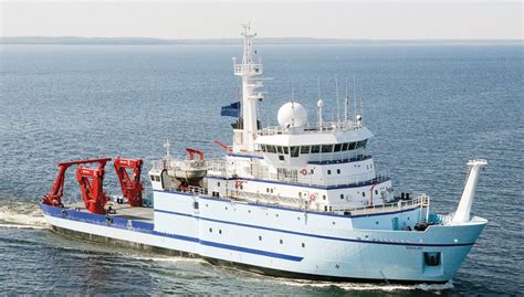 New Us Oceanographic Research Vessel Aleutian Islands Alaska Usa