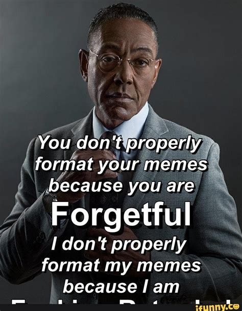 You Dont Properly Format Your Memes Because You Are Forgetful Dont