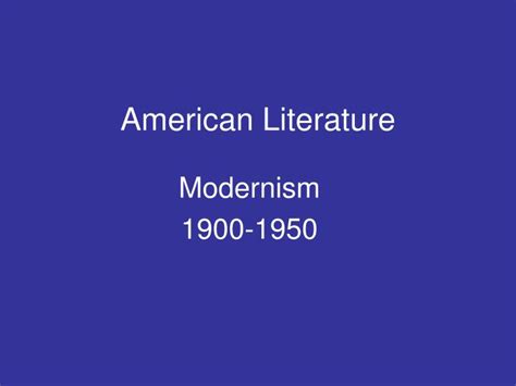 Ppt American Literature Powerpoint Presentation Free Download Id