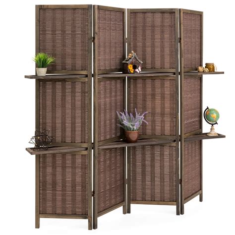 Best Choice Products 4 Panel Woven Bamboo Folding Privacy Screen Room