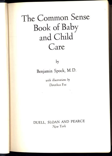The Common Sense Book Of Baby And Child Care Signed By Spock