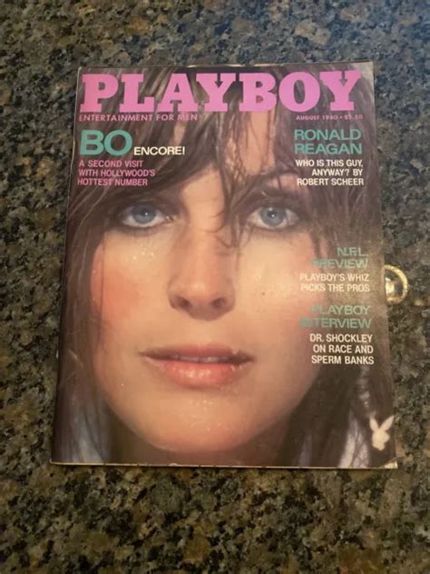 Playboy Magazine August Bo Derek Nude Pictorial Centerfold