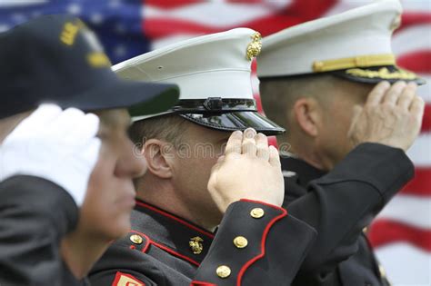 Soldier Saluting editorial photo. Image of saluting, flag ...