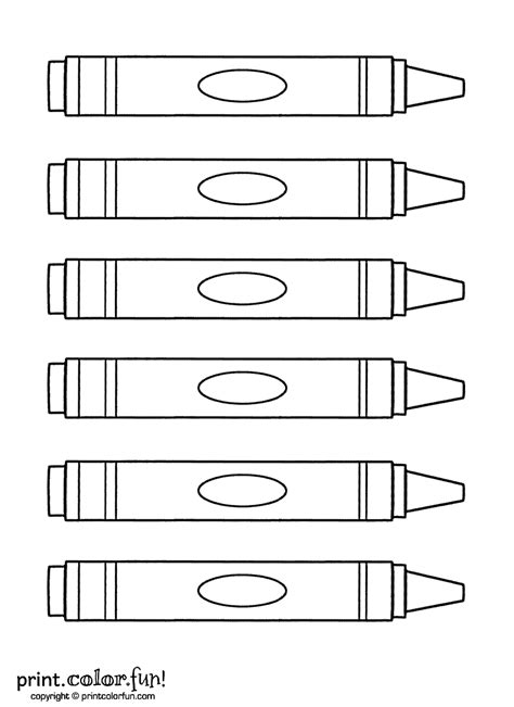 Six Crayons Print Color Fun Free Printables Coloring Pages Free