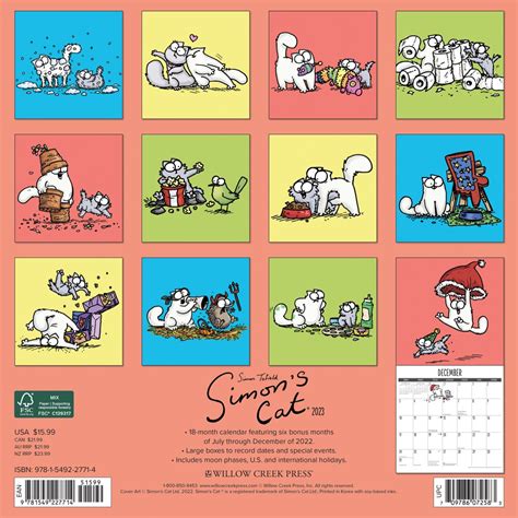 Simons Cat 2023 Wall Calendar By Simon Toefield 9781549227714