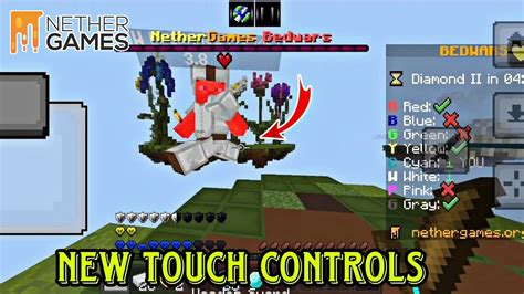 Nethergames Bedwars Gameplay With New Touch Controls Minecraft Pe 1