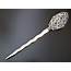 Antique Mother Of Pearl Sterling Filigree Hairpin Bodkin Hair Comb 