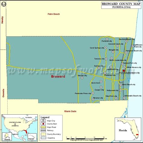 Broward County Map Florida County Map Broward County Broward