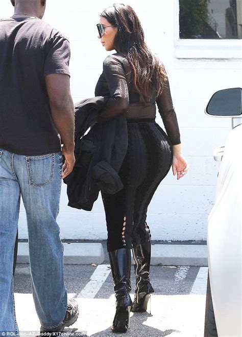 kim kardashian shows off her derriere as she films kuwtk with kylie jenner daily mail online