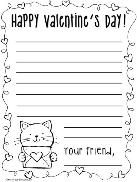 Valentines Day Writing Paper Free Download Valentines Writing