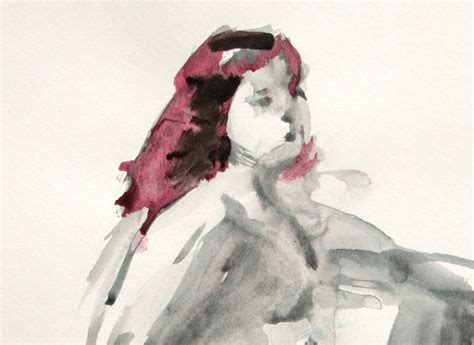 Watercolor Painting Watercolor Figure Female Nude Sumi Etsy